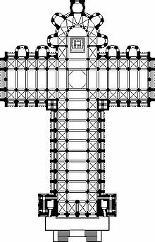 Planta de cruz latina