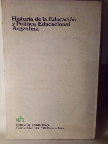 Nuevo Manual “Historia de la Educación y Política educacional argentina"