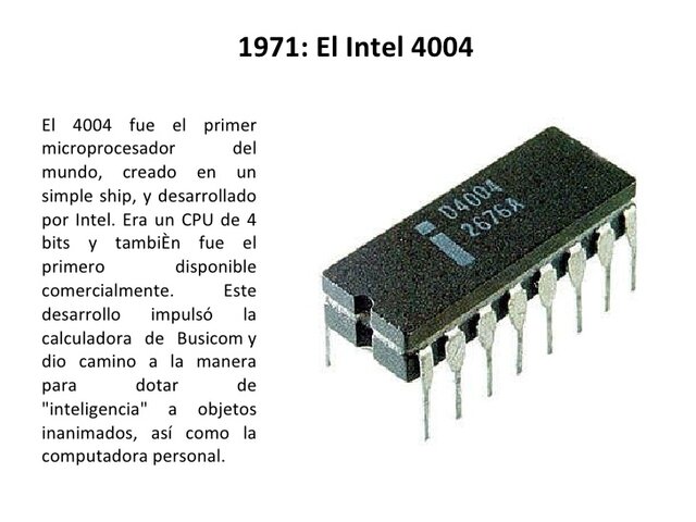 1971 Microprocesador