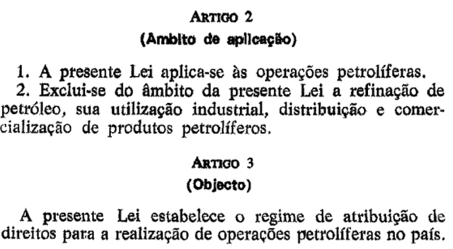 Lei n.º 3/2001: Lei dos Petróleos