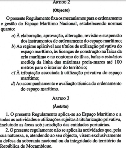Decreto n.º 21/2017: Estabelece o Regime Jurídico de Utilização do Espaço Marítimo Nacional