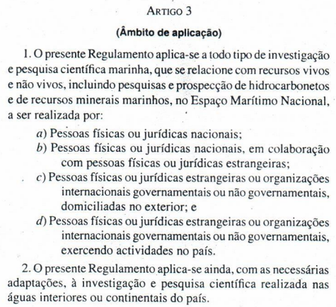 Decreto n.º 30/2019: Regulamento de Investigação e Pesquisa Científica e Marinha