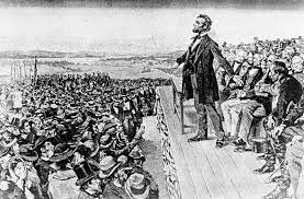 delivering of gettysburg address