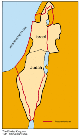 Israel split into two kingdoms