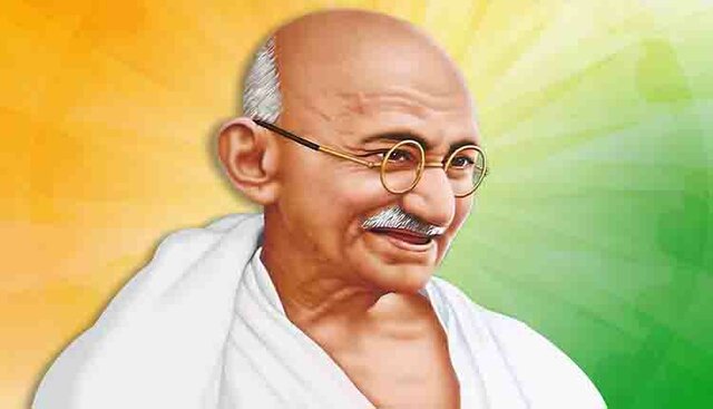 Mahatma Gandi conduce protestas en la india