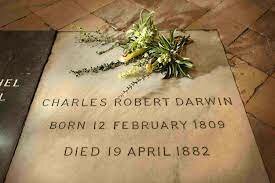 The death of Charles Darwin