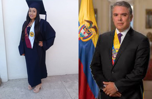 My school graduation / President Ivan Duque