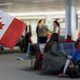 Canada flag airport
