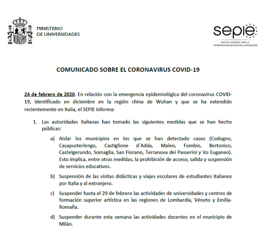 CANCELACIÓN DE MOVILIDADES (COVID)