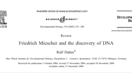 Timeline: Friedrich Miescher and the discovery of DNA