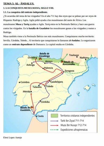 Inicio de conquista musulmana de la península