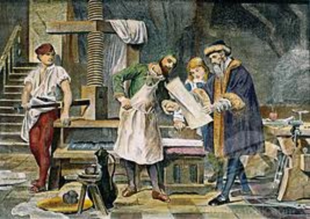 Invention of the Printing Press (Gutenburg)
