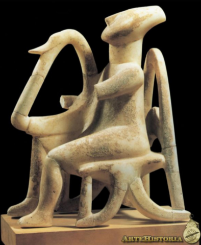 Arpista de Keros (2000 a.C.) Museo Arqueológico Nacional de Atenas. Estatuaria cicládica.