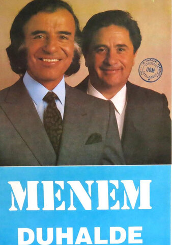 La fórmula de Menem derrotaba a la radical.
