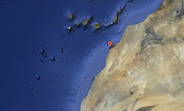 Maroko hegoaldeko Bojador lurmuturra igaro