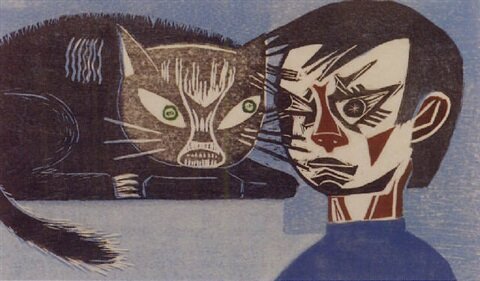 Francisco Amighetti, Conflicto entre el gato y el niño