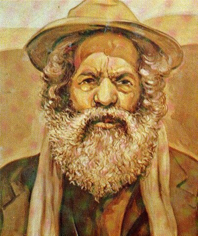 Pintor Max Euceda, retrato de Don Serafín