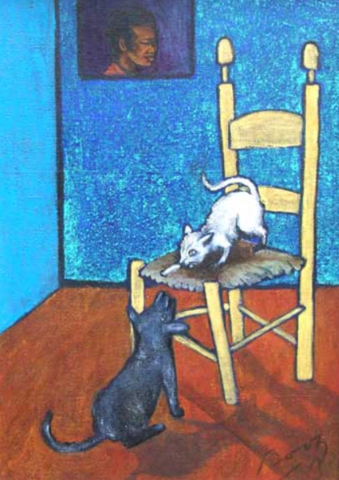 Perro y Gato Jugando - Ludovic Booz