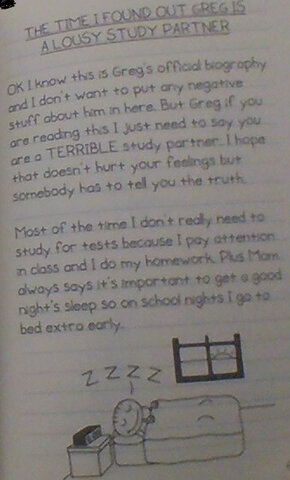 The Time I Found Out Greg Is A Lousy Study Partner