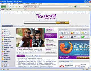 Yahoo pone anuncios en su Navegador