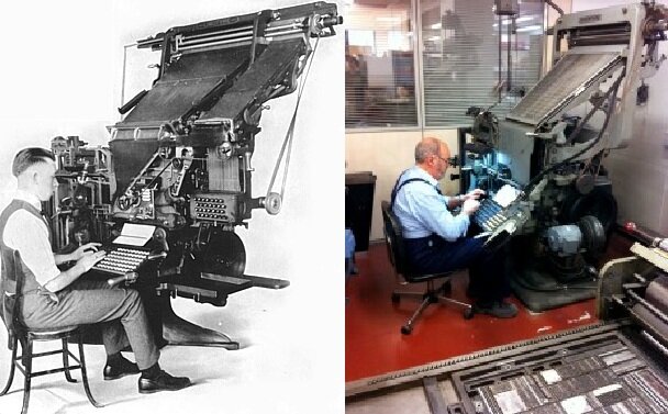 se inventa la linotipia