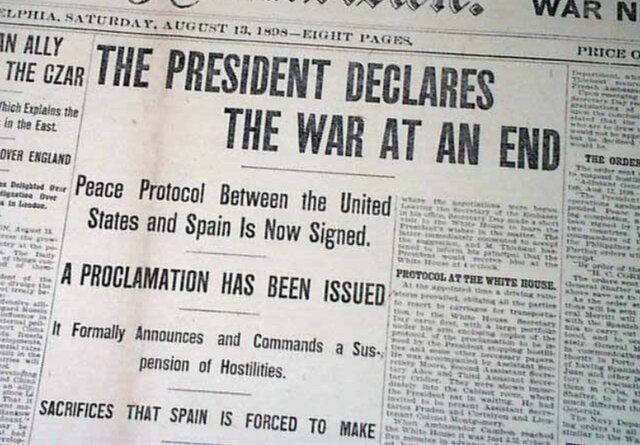End of the Spanish American War