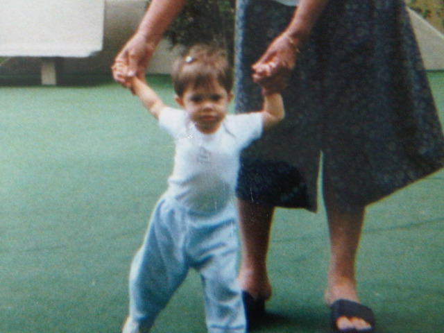 Biannca começou a andar