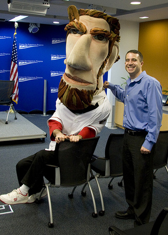 Me and Abe meet at las