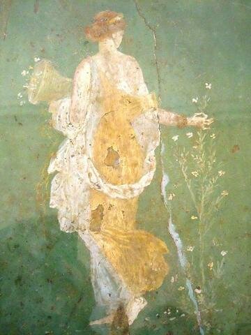 ROMA. Fresco de la primavera. Museo Arqueológico de Nápoles (Italia)