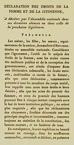 Declaracio de drets de la dona i la ciutadana