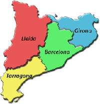 Catalunya dividida en 4 províncies