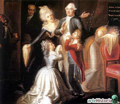 Huida del rey y de su familia