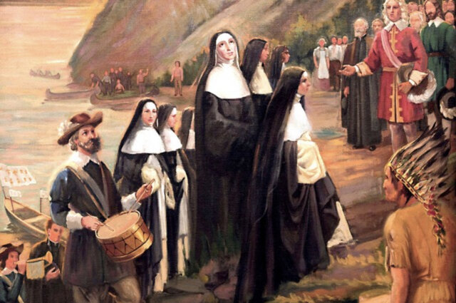 Arrivée des Ursulines et des Augustines