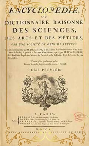 Se publica "L'Encyclopédie".