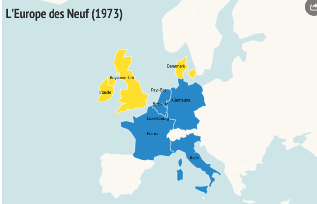 (EU) 1er élargissement : Royaume-Uni, Irlande, Danemark
