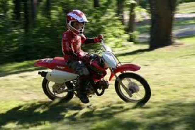 She rode for the first time at four years old.