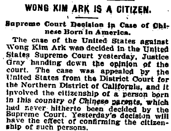 United States v. Wong Kim Ark