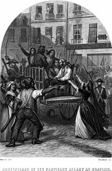 Caída de Robespierre y sus seguidores.