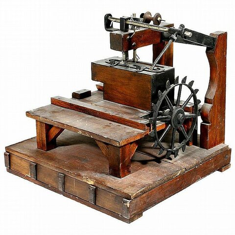 First sewing machine for ship sails