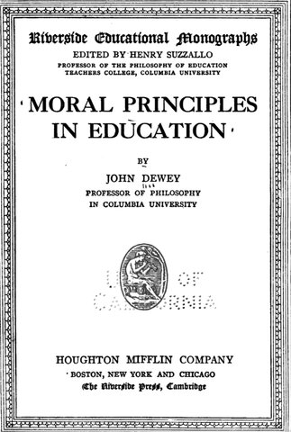 Moral Principles in Education