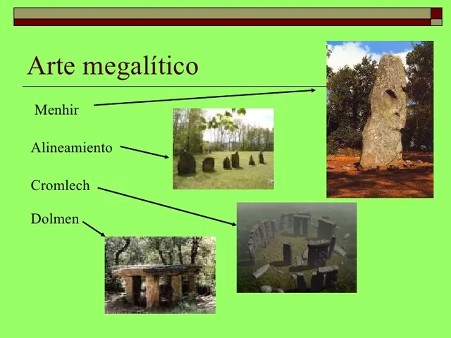 Mehir, Alineamiento, Cromlec, Dolmen