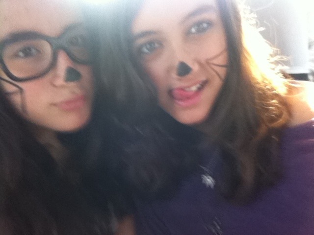 Júlia e Giulia na creche