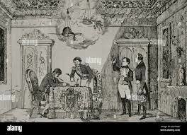 Tratado de Fontainebleau para el reparto de Portugal entre España y Francia.