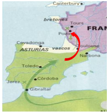 DERROTA DE LOS MUSULMANES EN LA BATALLA POITIERS (732)