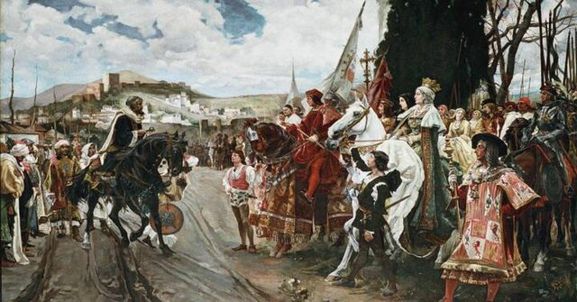 BOABDIL ENTREGA GRANADA A LOS REYES CATÓLICOS (1492)