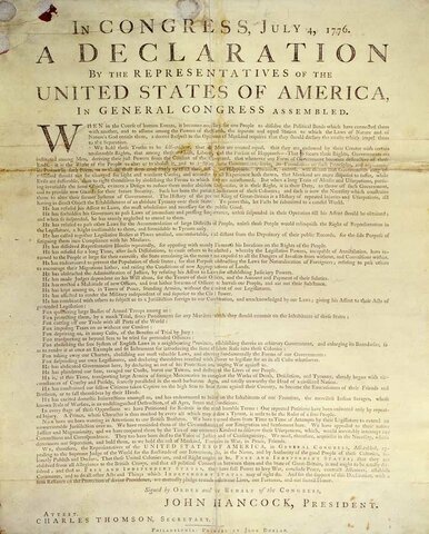 Declaración de Independencia de los EEUU