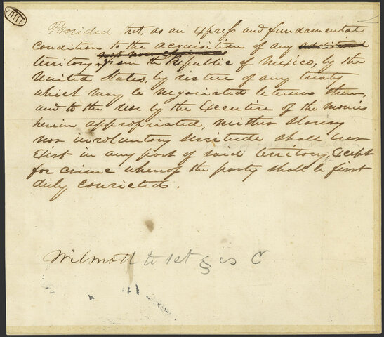 Wilmot Proviso - Green