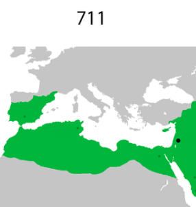 Inicio de la conquista musulmana de la Península.