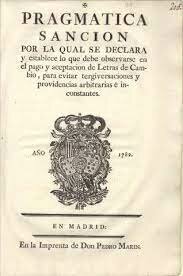 Publicación de la Pragmática Sanción de 1789