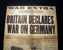 Britain and France declare war on Germany, September 3, 1939